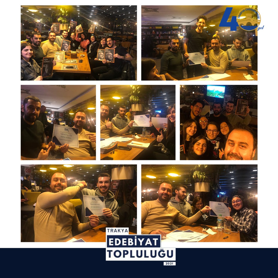 edebiyatrakya's tweet photo. Biz bahar havasında, bir hayal yolunda yürümeye başladık. Bütün renkleri topladık ve yol üzerinde gittikçe kalabalıklaştık. Kalemlerimiz bizleri aydınlatan sokak lambalarımız oldu, birlikte olmanın verdiği güvenle çaba merdivenlerinden tırmandık ve soluğumuzu gün dönümünde aldık. https://t.co/okrIIbHW1L