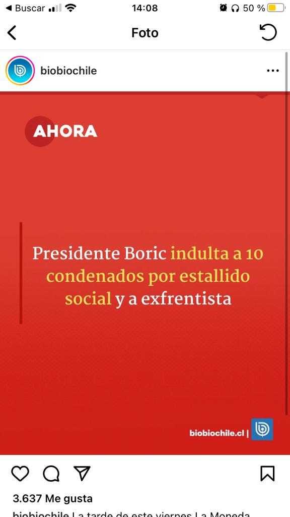 Impresentable!! <a href="/GabrielBoric/">Gabriel Boric Font</a> indulta a delincuentes del estallido social y un extremista se izquierda. Se viene bueno este 2023.🌳se superan! 🤷‍♂️