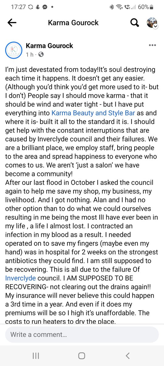 SparklyLou75's tweet photo. @Daily_Record @greenocktele @ScottishSun @BBCScotlandNews THIS IS SHOCKING 😡😡😡😡 @KarmaGourock trying to keep their thriving local business going in these conditions is shameful. Someone needs to take responsibility and do something https://t.co/eCEpDC4E27