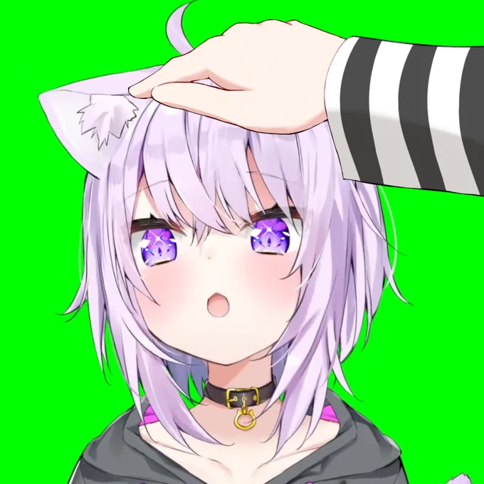 撫でる手…? #おかゆのアクセサリー 