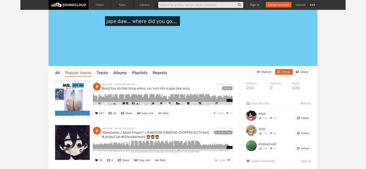 The music Is back. For now.

Jape is still missing.