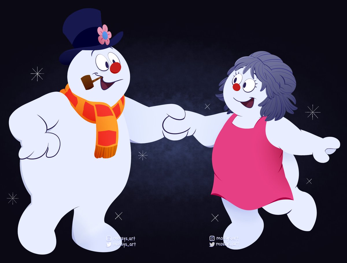 Frosty and Crystal! ☃💙 #frostythesnowman #rankinbass
