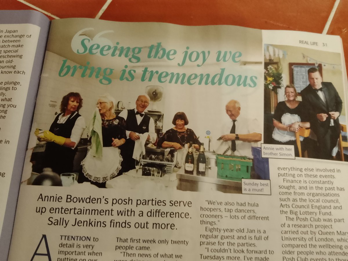 sallyjenkinsuk's tweet photo. So pleased to be part of bringing #PoshClub to a wider audience in @TheFriendMag Special. They do great work to bring people together in a party atmosphere. https://t.co/cSWLaUHIX0