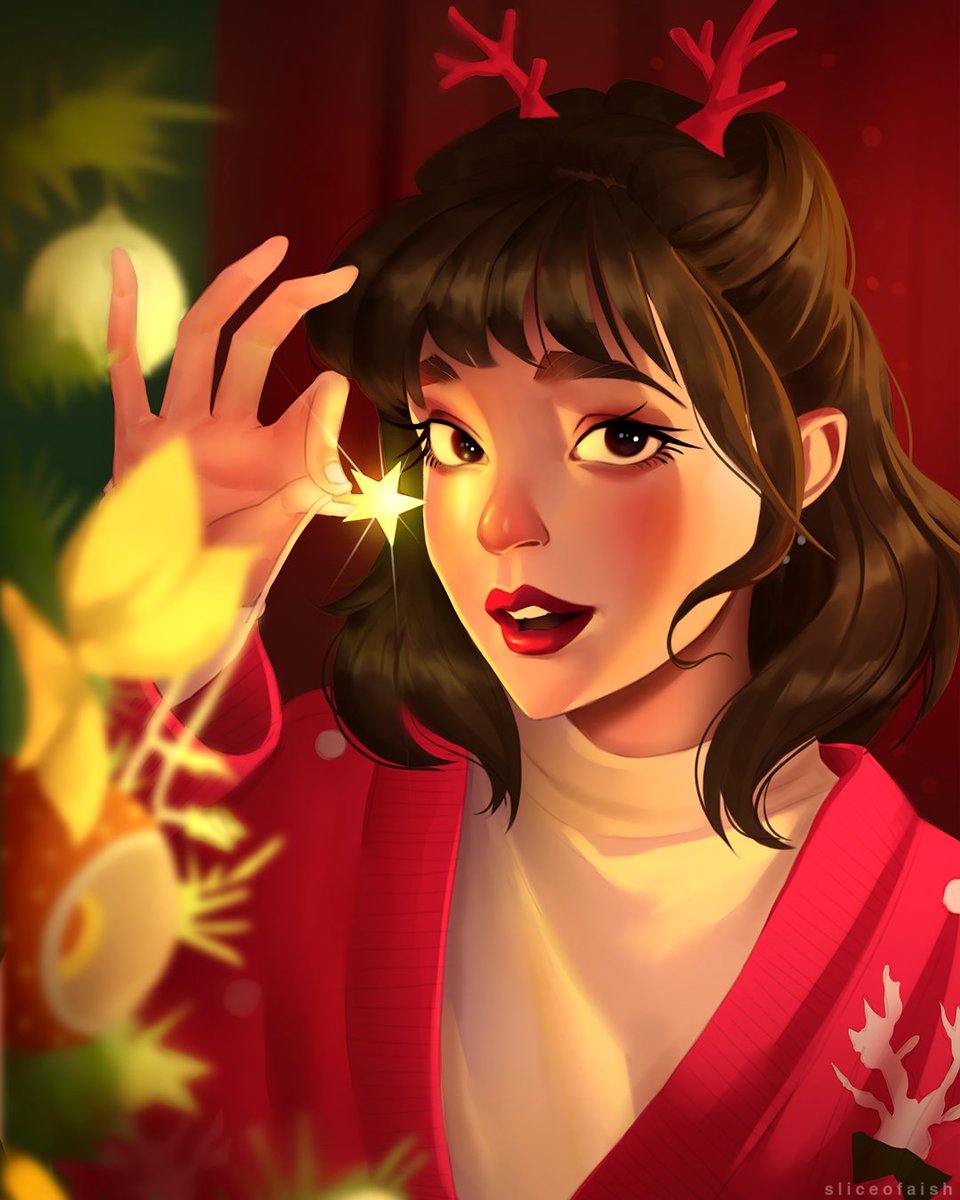sliceofaish's tweet photo. Happy holidays to all my friends &amp; art pals. May you have a wonderful new year as well 😊 #HappyHolidays2022 #art https://t.co/4hUKjsyqDG