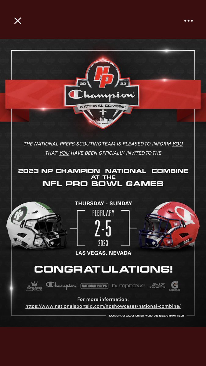 Thank you for the invite!
<a href="/PGregorian/">Paul Gregorian</a> <a href="/GHoward_Scout/">Gary Howard -Scout</a> <a href="/NPShowcases/">National Preps Showcases</a>