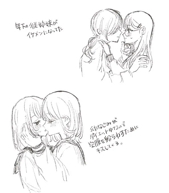 百合キスの練習ダヨ 