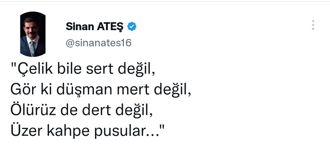 #SinanAteş