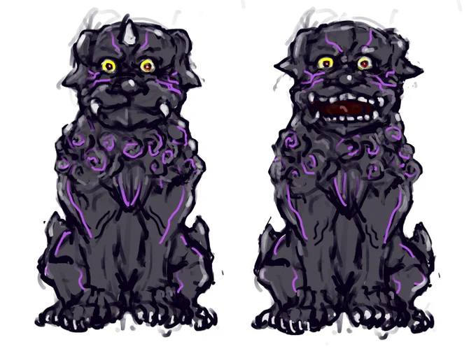 いろいろあって瀬戸物で狛犬を作らせていただけることになりました。せっかくなのでZBrushの習得も兼ねてマケットをモデリング。どっちも試行錯誤すぎる…てえへんだ(^ω^)#アート #art #sculpture #彫刻 