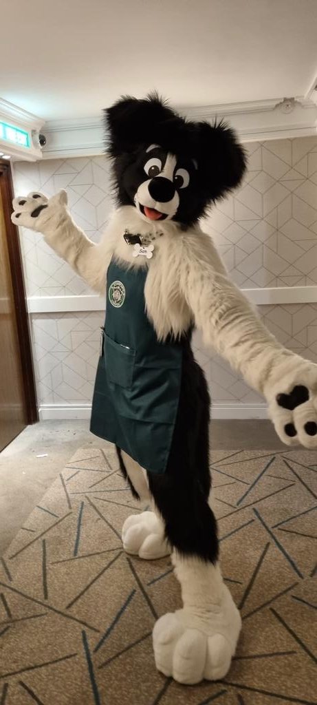 WoleverWuff's tweet photo. Then it was off to Confuzzled #cfz #cfz22 which was my first con since 2019! Absolutely one of my favourites as well. I was lucky enough to grab the Starpups apron from @Arcais_Panda #FursuitFriday
๐ธ:@kenara_girl @Jay_Quokka @marcus_techkat and one from the official photoshoot https://t.co/0rOMfkDdN0
