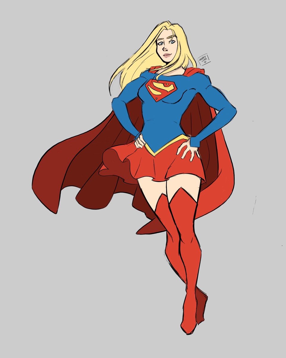 abbycronart's tweet photo. Supergirl practice ✨ practicing anatomy, clothing, lighting, and background 
Referenced @lekoifish | included the original work 

#Supergirl #art #artists https://t.co/16pwpwL2sl
