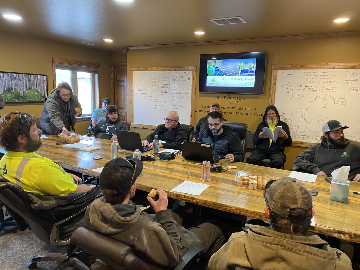 GenProEnergy's tweet photo. We took some time during the Holiday season for a weeklong safety training for our entire staff from our field service crews to office staff!
-
#solar #solarpower #green #renewable #energy #renewableenergy #microgrid #grid #solarpanels #genpro #genproenergy https://t.co/Ffj43e3oiq