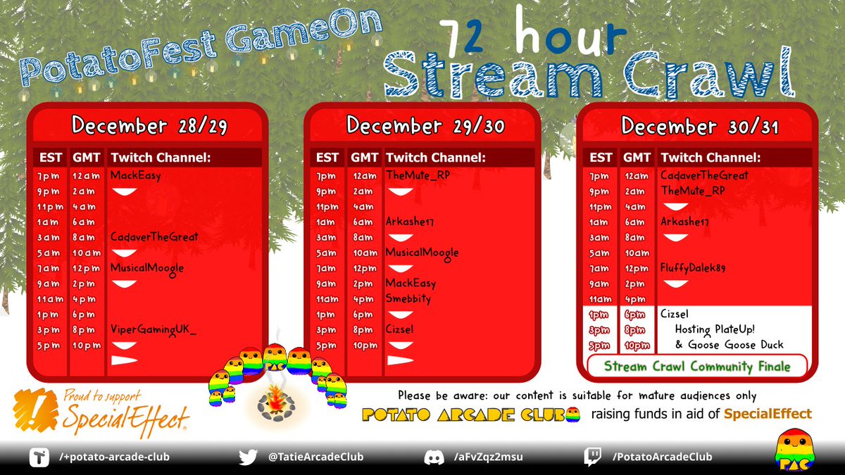 FluffyDalek's tweet photo. Unfortunately i have had to pull out of my slot for the stream crawl, plenty of fun streams to come from other Potatoes. Check out everyone's campaigns here https://t.co/OAP6qhdgpE Will be back sometime in January with The Quarry playthrough #PotatoFestGameOn ๐๐ https://t.co/jeTKlA3Fjd