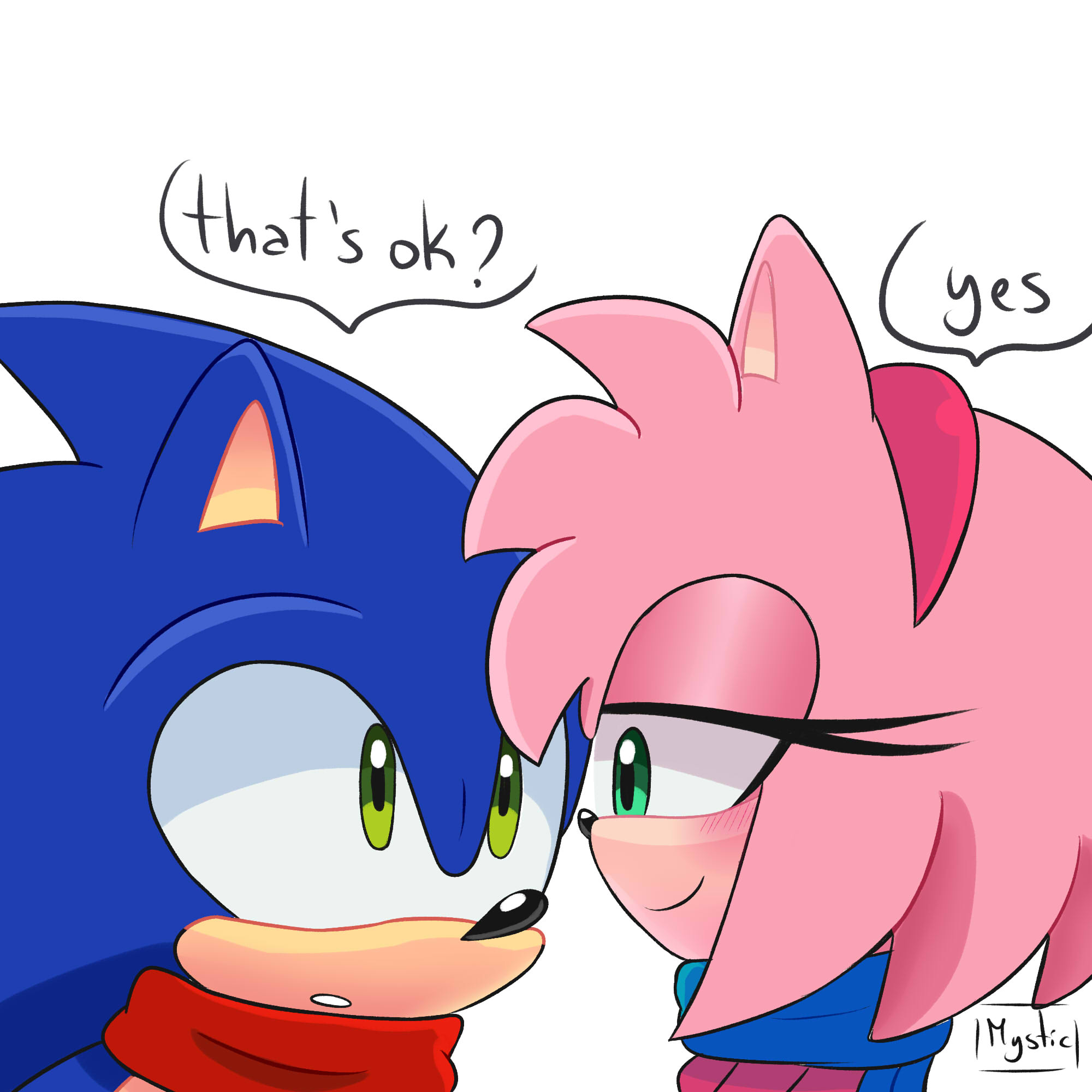Mystic✨ (open commission💟) on X: Create a Sonamy AU with Sonic