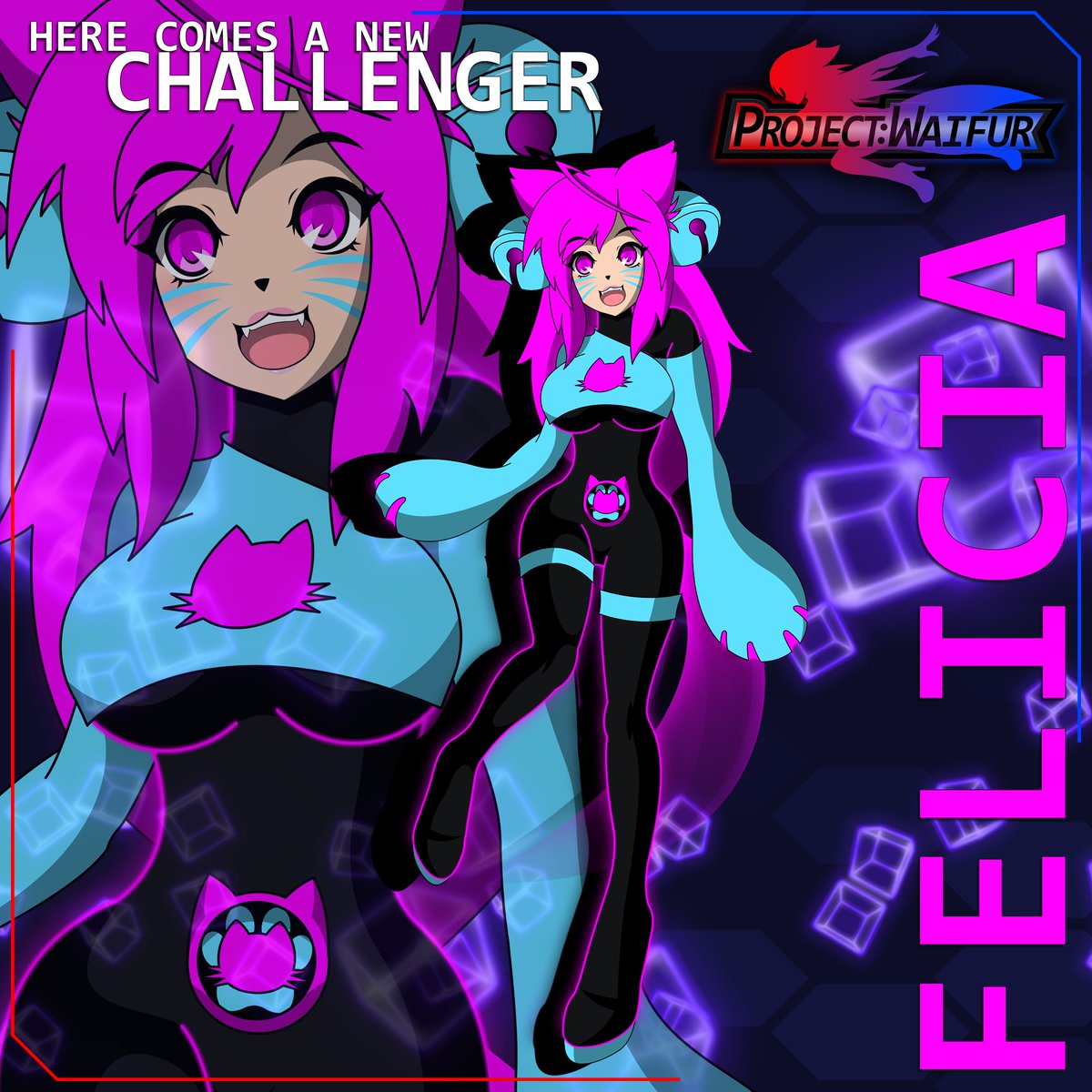 ProjectWaifur's tweet photo. Here comes a new CHALLENGER!
Revealing : FELICIA
The chipper Cat-Girl is ready to chuck her minions at the enemy!

#ProjectWaifur #waifus #waifu
#anime #cardgame #tcg
#megamanbattlenetwork #megaman
#yugioh  #mtg #cardfightvanguard #pokemontcg #pokemon
#kickstarter #prelaunch https://t.co/VPsDhIJNEE