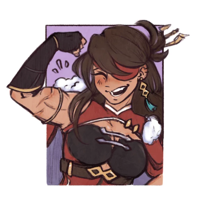 [2/6 #SixFanarts] Beidou my beloved #GenshinImpact 