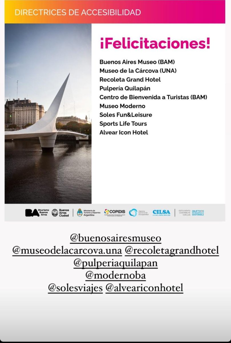 AliciaBesada's tweet photo. Y para cerrar este  #Año2022 ...FELICITAMOS a los #DISTINGUIDOS en   los #PROGRAMAS :  AMBIENTAL. ACCESIBILIDAD.
SELLO IGUALDAD                x su compromiso con la calidad y la mejora continua @EnTurBA @DelfinoLucasOk @florbusilachi @fergarcialvarez  @PatoDeLaet @Lau_Ghezzi https://t.co/TMF7jYpvIW