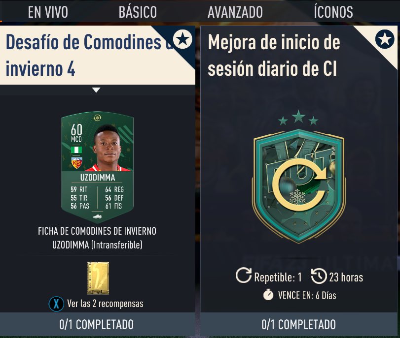 JuniorSintress's tweet image. 📝SWAPS DE INVIERNO - FIFA 23

7️⃣ 20⭐️ Momentos
9️⃣ Obj Bus. Tesoro
1️⃣0️⃣ Sobre 75K
1️⃣1️⃣ SBC Comodin 2
1️⃣2️⃣ Obj Mejora Invierno
1️⃣3️⃣ SBC Alegria Navideña
1️⃣4️⃣ SBC Comodin 3
1️⃣5️⃣ Obj 1º Propietario
1️⃣6️⃣ Obj Estrella Plata
1️⃣7️⃣ Marquesina
1️⃣8️⃣ SBC Comodín 4
1️⃣9️⃣ Copa Comodín Invierno