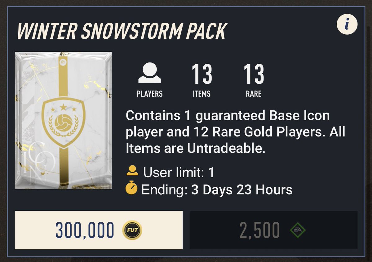 FC26News_'s tweet image. Who wants #FIFA23 points to open the 300k ICON pack? 

Sending points to open it to some of you who like &amp;amp; retweet this 📦

Drop a follow so I can DM you :)