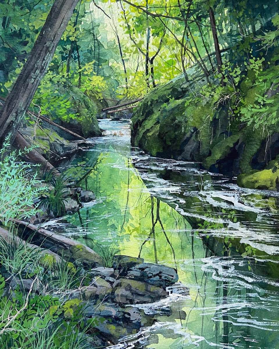 And here’s a cropped version for you purists. It’s Holbein gouache on arches 300lb cold pressed paper. I think it took me about 12 hours?