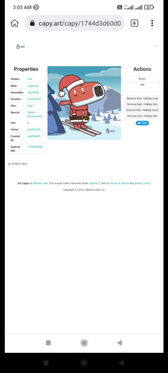 PyoMiYoung's tweet photo. 🎁 I just unboxed my Sui Holiday Capy! ❄️ 
Create your own Capy here:  https://t.co/0pcfNhfsLK #CapyHolidays https://t.co/cUhmCYlKof