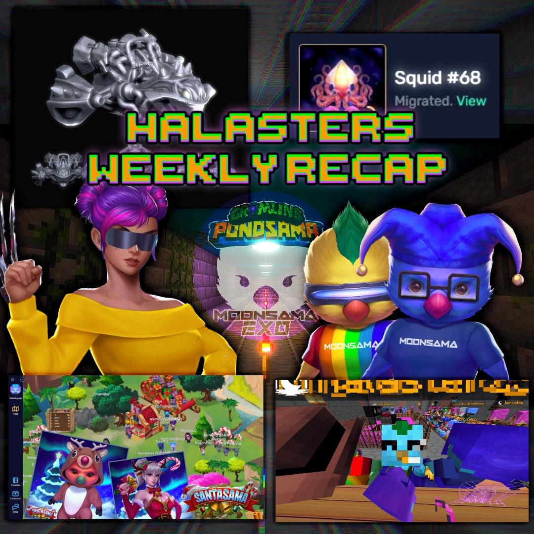 Trobriand15's tweet photo. 1/ Welcome to Halaster's weekly $SAMA #Moonsama #Exosama #Pondsama #Raresama ecosystem recap Dec 24th - 30th. 
New Year incoming!
1. News 
2. Spotlight
3. Events
4. Facts &amp; Figures
Last recap:
https://t.co/MAmx6PbQ8g
Artwork by @numberswetrust https://t.co/VUr7oO0tih