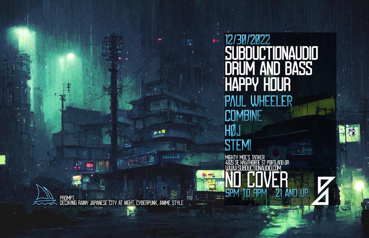 STEMIPDX's tweet photo. If you are in Portland this evening, cone check us out tonight! @subduction audio end of year happy hour sessions. Bringing you banging #dnb for this new year. #pdxdnb make sure to check the youtube. It may be streamed for you not in the area. https://t.co/G2fhhDiLRQ
