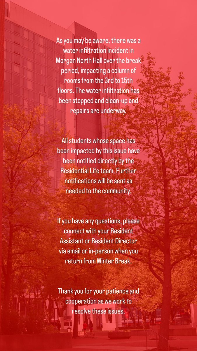 TempleHousing's tweet photo. Please reach out with any questions or concerns. https://t.co/Bhtcqr3iwk
