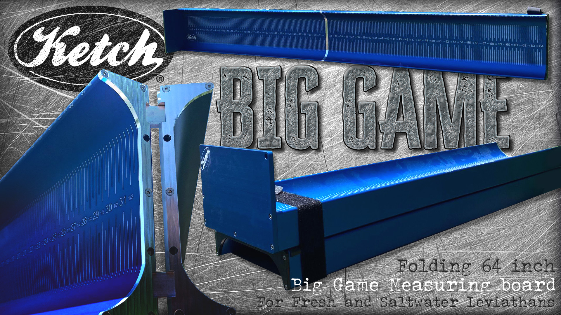 KetchProducts on X: The biggest measuring board we make is the Big Game  Board. W whopping 64 inch folding board to handle almost anything you might  catch in fresh water.   /