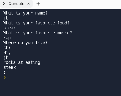 jbra_12's tweet photo. Hello to the world of coding and my very first project! Day 1 of #Replit100DaysOfCode #100DaysOfCode. Join me on @Replit https://t.co/NlK7gDRz0M #replit100DaysOfCode https://t.co/v7IMIQHsv0