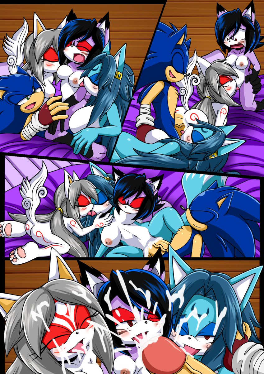 Buenos dias,buenas tardes o buenas noches 

Un dibujo/comic para <a href="/jorosahe/">SuperSonicXUniverse</a> y mi ultimo dibujo de este año XD

Sonic y las diosas Susanoo,Amaterasu y 
Tsukuyomi🌙

Espero que les guste

hasta el próximo año ^^

Bye 👋