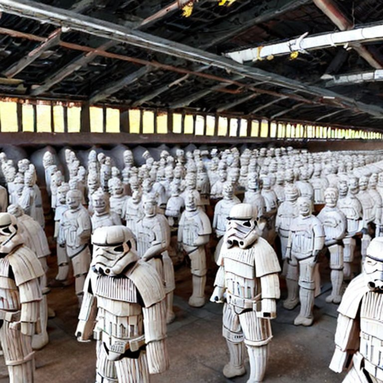 seanmcdirmid18's tweet image. Storm trooper terracotta warriors in Xi&apos;an.