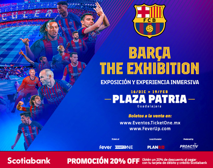 SanCadilla's tweet photo. Si aún no has visitado Barça The Exhibition, éste es el momento. 
¡Tira un penal en el Spotify Camp Nou y recorre sus pasillos!. 
Boletos en https://t.co/LpSbDf33pN y https://t.co/3zK6Lm1WmO o taquillas de la expo en Plaza Patria.
Facebook e Instagram: @barcaexhibition_mx https://t.co/po1NJ0wgrz