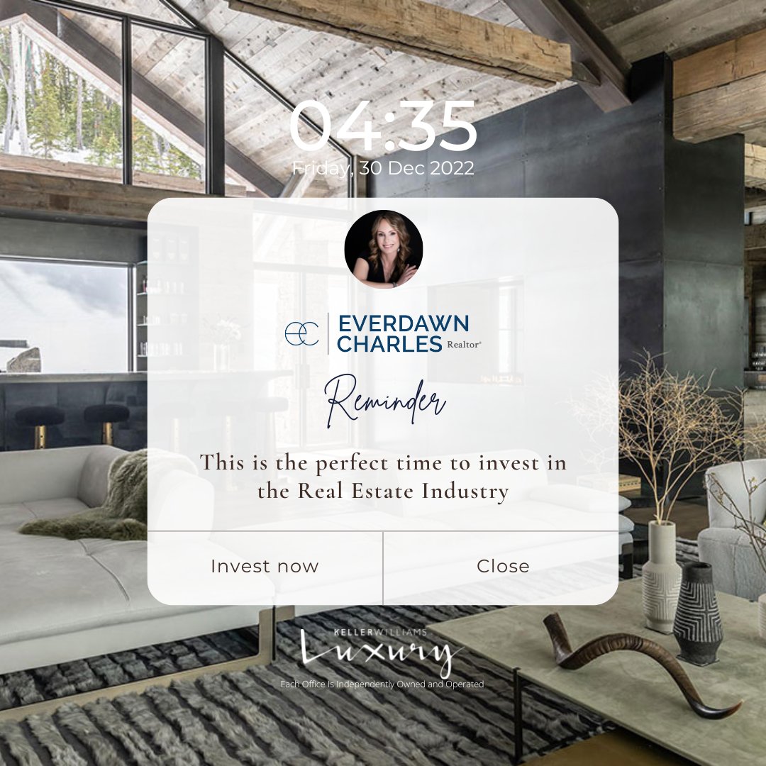 EverdawnCharles's tweet photo. When is the RIGHT TIME to invest in a 🏡 HOME?
The best time to invest is NOW!!!
Contact me today! ➡️ https://t.co/GXSPqUlSQF

#bozemanlife #bozemanrealestate #bozemanMT #bozemanrealestate #bozemanrealtor  #kwbozeman #kwluxury  #everdawn #movingtomontana #montanahome https://t.co/3clCGD99Ls