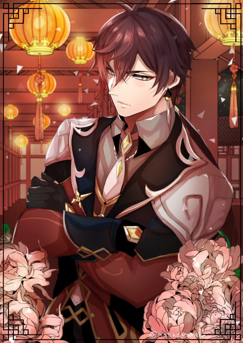 鍾離先生お誕生日おめでとうー!!鍾蛍ちゃんでお祝い!(再掲すみません🥲 