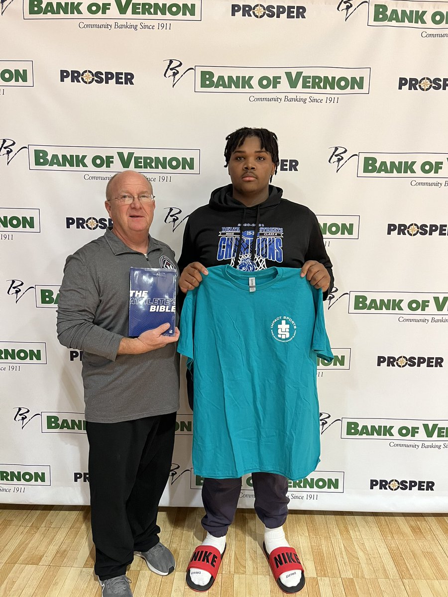 Our MVP of Game 6 Day 2 is brought to you by Bank of Vernon. 
Congratulations to Dameon Sanders of Delta Streets Academy for being selected as the Impact MVP! 
Shout out to FCA and Greg Sykes for donating Bibles to each MVP!
 #impact #leaveamark #fca #chaseJesus
