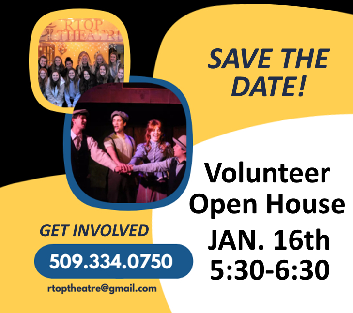 RTOPTheatre's tweet photo. We invite you to attend RTOP's Volunteer Open House. This meeting will introduce a new program for 2023 and ask for local feedback as we share a vision for the future together! - https://t.co/JyM8Q9JmAE https://t.co/fVyfq9vhy9