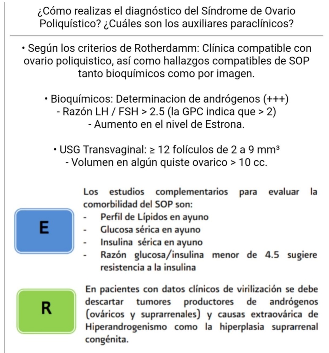 EnarmFlash's tweet image. ⚡️ Auxiliares diagnósticos en el síndrome de Ovario Poliquistico. 
#ENARM2023 #ENARM #MedTwitter