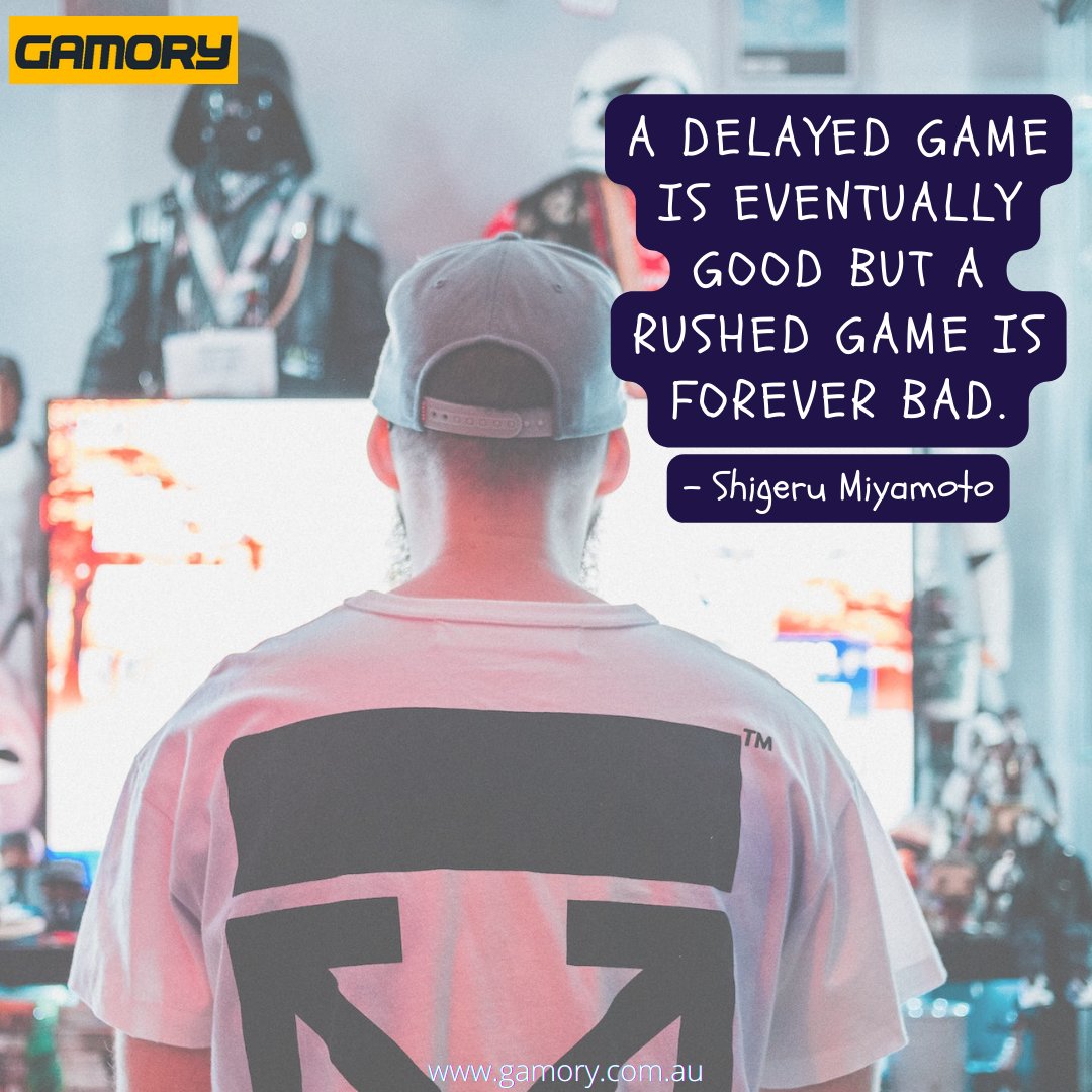 Gamory_AU's tweet photo. "A delayed game is eventually good, but a rushed game is forever bad." - Shigeru Miyamoto 👾
To discover more action-filled and epic video games, check them out here ▶️https://t.co/EMDMXOQ1MO
#videogamequotes #gamequotes #gaming #gamer #gamerlife #videogaming #videogame #gamory https://t.co/8kOTWpksKc
