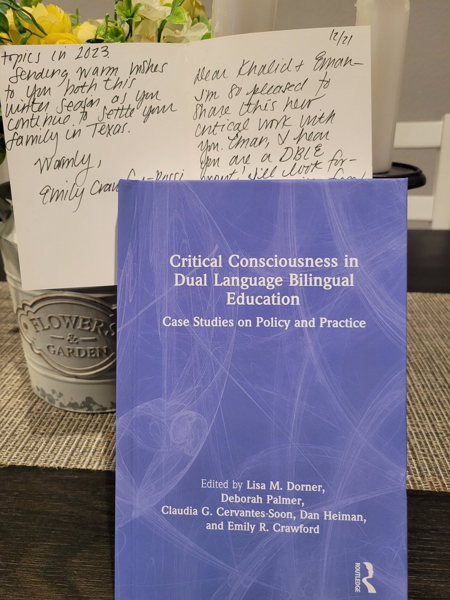 Thank you Emily Crawford for sharing this valuable gift with me and with my wife Eman. The cases presented are of much interest policy makers, scholars and practitioners. Check: Critical Consciousness in Dual Lang Bilingual Education. <a href="/__EmilyCrawford/">Emily Crawford</a>