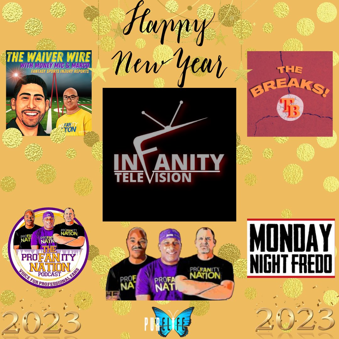 Let’s end 2022 with a bang ‼️ Join us tomorrow and Sunday from 8am-8pm for our year end wrap Saturday: 🍿Monday Might Fredo 🍿@_WaiverWirePod 🍿The Breaks Sunday: 🍿@profanity_the 🔗 youtube.com/@Infanity-TV