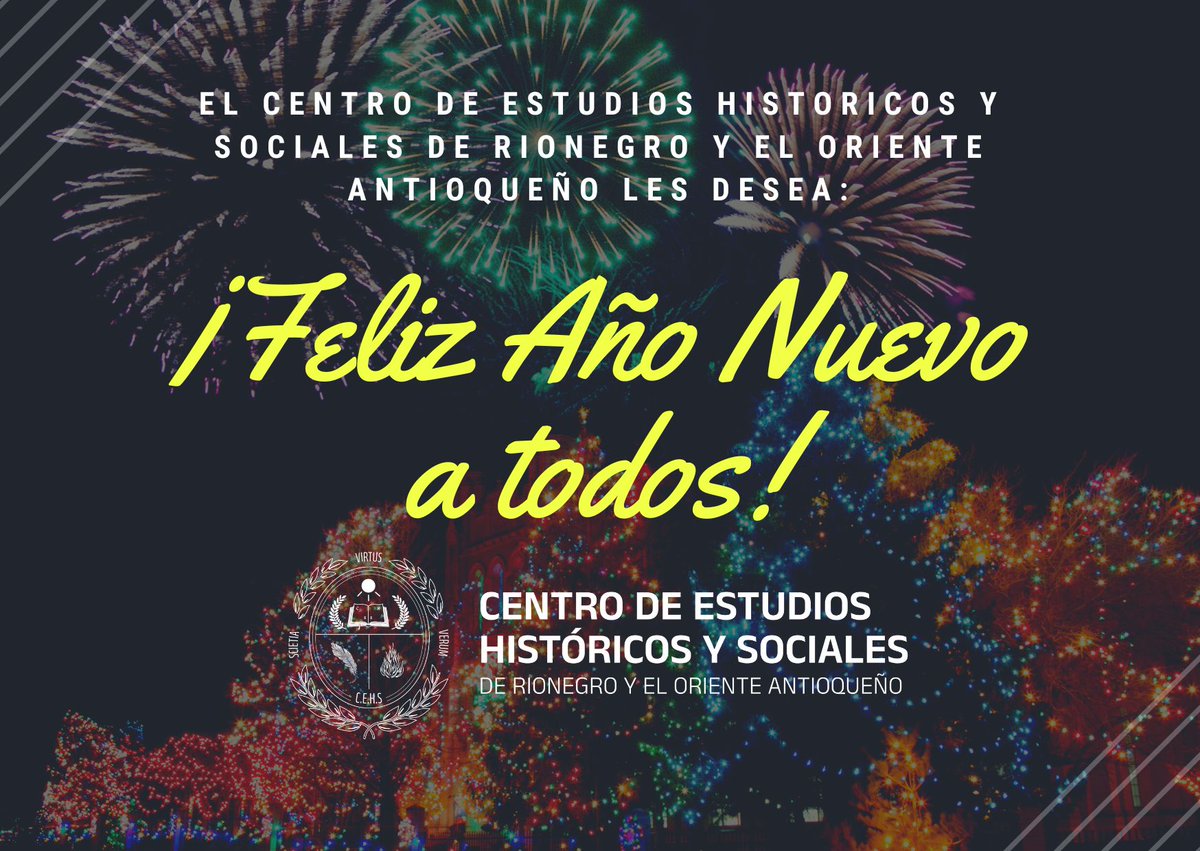 cehsoriente's tweet photo. Desde el C.E.H.S de Rionegro y el Oriente Antioqueño, queremos desearles un feliz y próspero año 2023, en el que esperamos seguir prosperando con este naciente proyecto.
¡Mil gracias a todas las personas que de una u otra forma han aportado al desarrollo de esta Corporación! https://t.co/uFcO6RGnm1