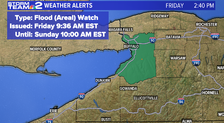 NEW: A Flood Watch has been issued for Erie County and is in effect ...