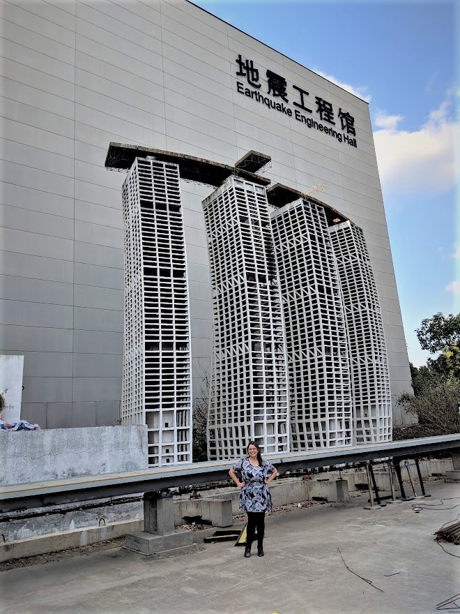 Me in front of model concrete buildings that had previously been earthquake shake table tested at Tongji University in China. Researching disaster-resilient concrete structures is a big part of my life!
@concreteinlife #ConcreteResearch
#concreteinlife2022 #ConcreteInfrastructure