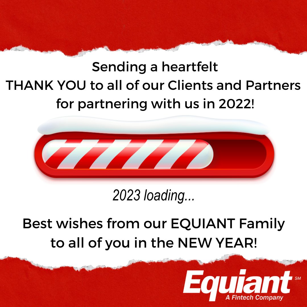 Equiant's tweet photo. May you and your loved ones have a safe and Happy New Year!
#HappyNewYear #Equiant #ThankYou #Fintech https://t.co/wScfCiect2