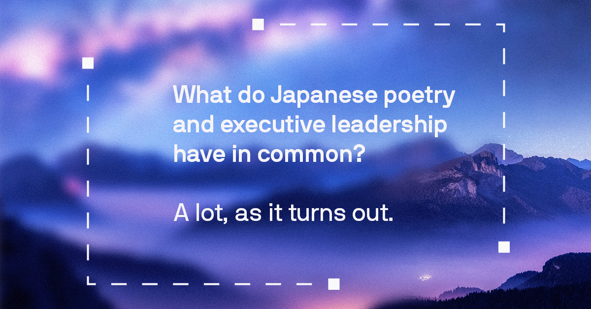 Leaders can take lessons from haiku. Its constraints deliver the freedom & creativity businesses need to form solid purpose & clear direction. Our CEO @cquarles shares why 'managing by haiku' is the key to business success & preparing for what's next: allu.do/3Z2k3Aq