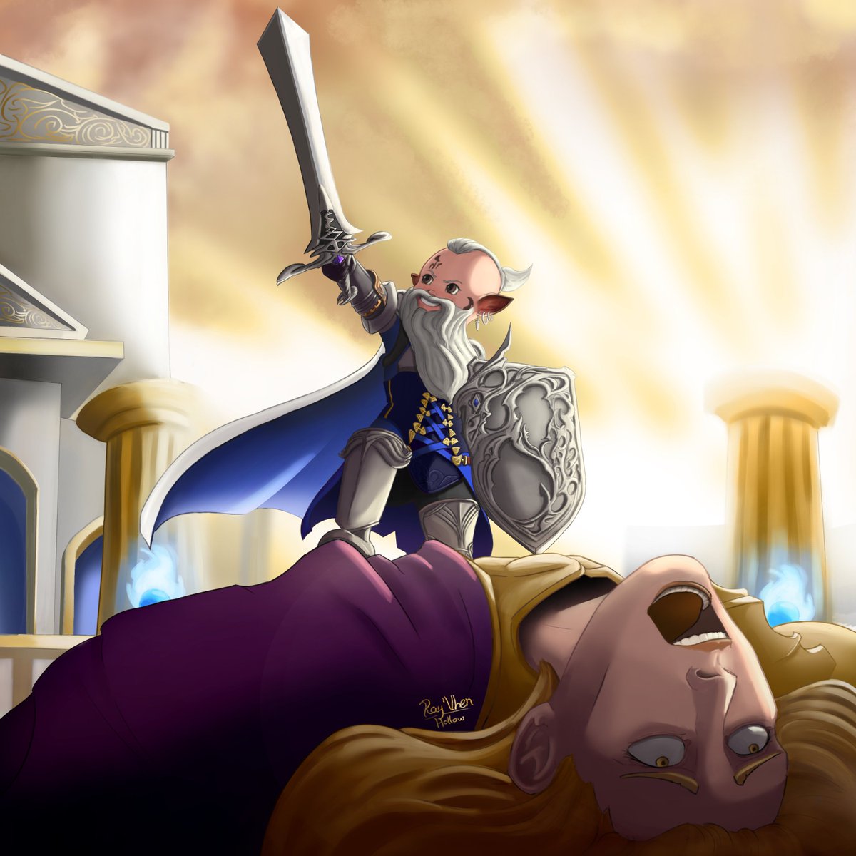 RayVhen_Hollow's tweet photo. And the "Little Tank (Primal - Famfrit)" defeats the Innocence!
Thank you, @GumGumKingKong
 it was really funny to do! :)

@FF_XIV_EN
 #FFXIV #shadowbringers #FF14 https://t.co/BPWNt5VTpo