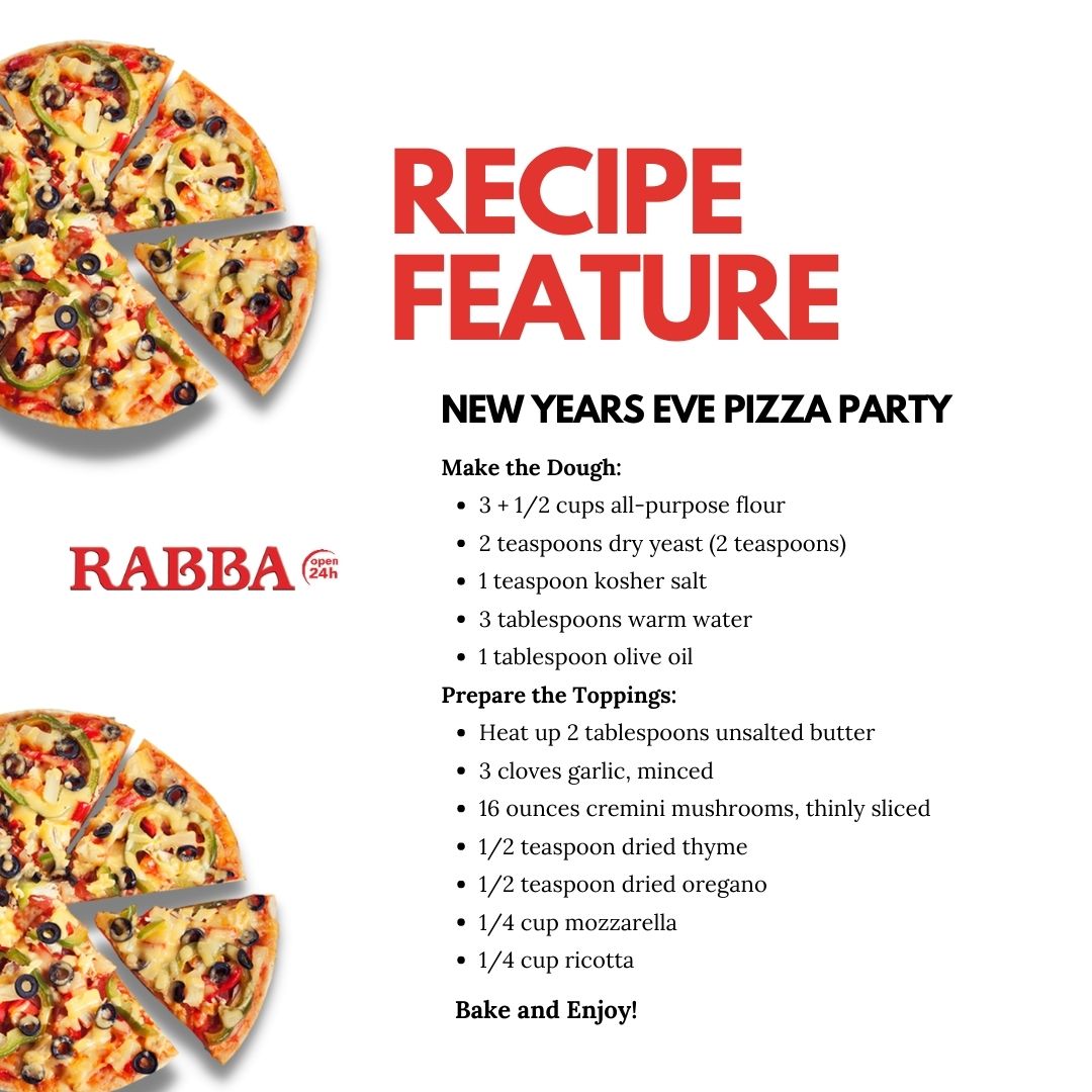 RabbaFineFoods's tweet photo. Did someone say Pizza Party??🍕
Rabba's Recipe Feature this week: Mushroom Pizza! A perfect dish to try out on New Years Eve to kickoff 2023!
Comment down below if you try out the recipe and make sure to save for later! 👉
#pizzaparty #rabbafinefoods #recipefeature https://t.co/BaPVftJyx4