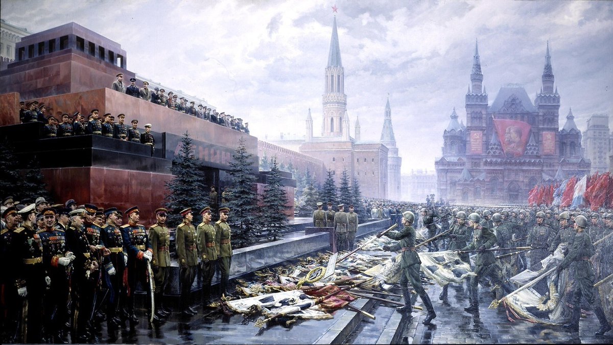 Russia's tweet photo. #OTD in 1922 - 💯 years ago - #SovietUnion aka the #USSR was established. Many great accomplishments of humanity were achieved under its Red banner: 

✅ major human rights &amp; labour freedoms milestones 
✅ Victory in #WWII
✅ decolonization assistance
✅ first human in space https://t.co/XaSh0pqt85