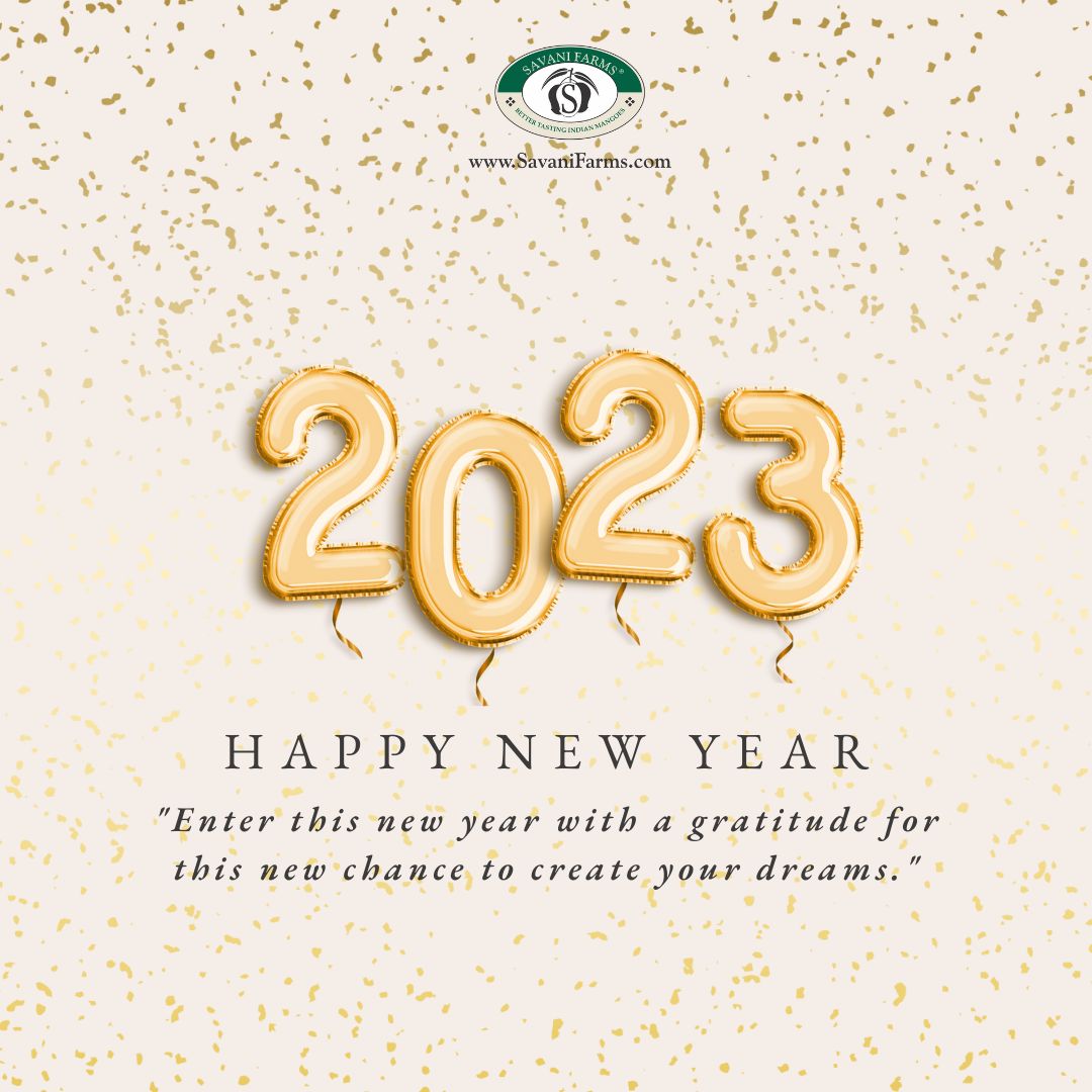 Savanifarm's tweet photo. "Enter this new year with a gratitude for this new chance to create your dreams."

#HappyNewYear #HappyNewYear2023 #Welcome2023 #Savanifarms https://t.co/vkGFSyPsZm