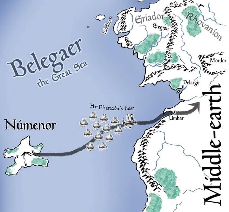 SeanMac67914982's tweet photo. ⭐️Ar-Pharazon’s armada.  
Path to Umbar
Illustration 
From https://t.co/gilrV4Ytct
#secondage
#numenor
#ringsofpower https://t.co/q2CqjuF9Pt
